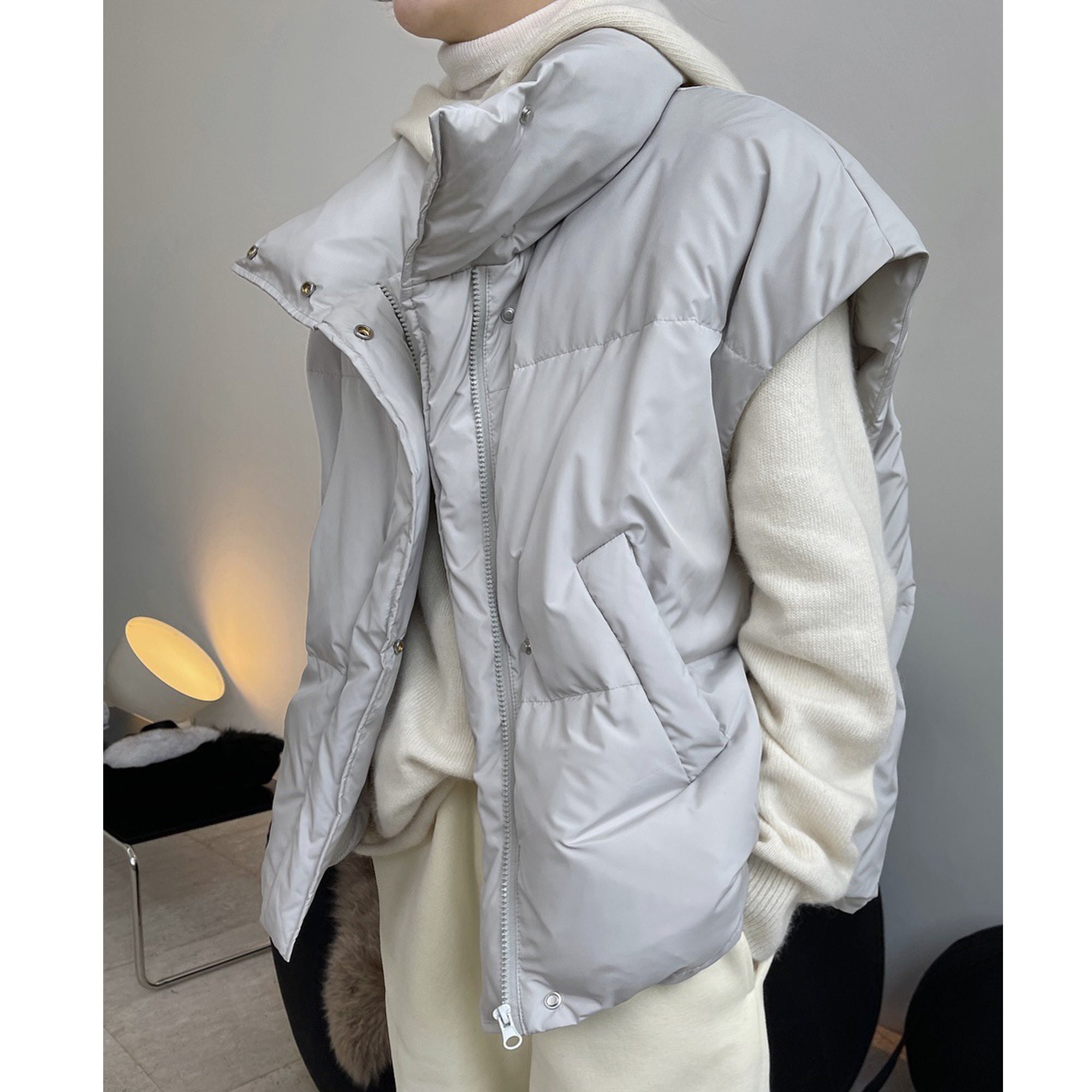 Puffer Vest Down Vest Down Jacket Down Coat Down Top Oversize - Etsy