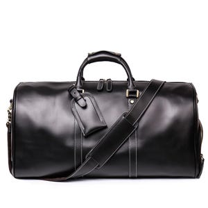 Personlig läderväska, väska med skofack Black M