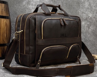 Handmade Full Grain Distressed Leather Briefcase, Men Messenger Bag, Leather Handbag Men Shoulder Crossbody Bag Handbag, Best Father&#39;s Gift