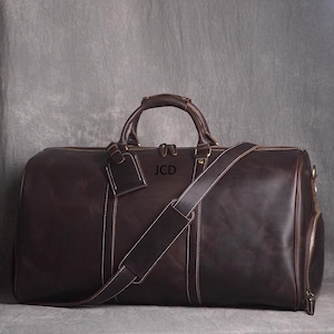 Personalisierte Groomsmen Geschenktasche, Leder Seesack mit Schuhfach, Leder Wochenendtasche, Reisetasche, bestes Geschenk für Ihn