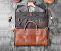 Personalized Leather Hanging Clothes Bag, Leather Duffel Bag with Shoe Pouch, Carry-on Garment Bag, Groomsmen Gift Bag, Man Gift for Him