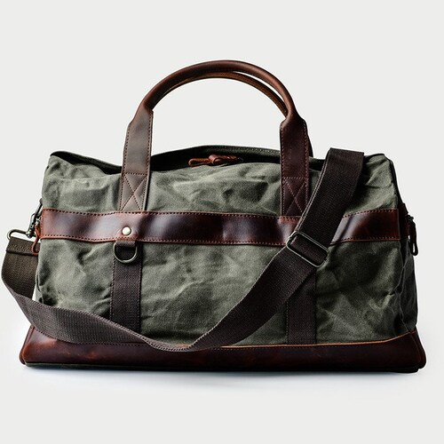 Personalized Waxed Canvas Duffle Bag, shops Canvas Overnight Bag, Holdall Luggage Carryon Bag, Travel Weekender Bag, Christmas Gift, Gift for Him