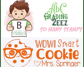 Personalisierter Lehrerstempel Smart Cookie Grading Stampers Self Inking personalisierte Schulstempel, Lehrer-Wertschätzung oder Abitur-Geschenk