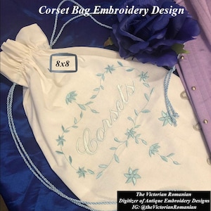 Corset Bag Machine Embroidery Design
