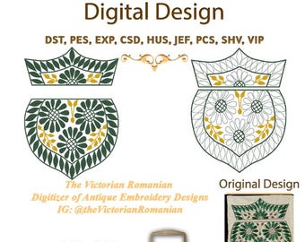 Beetle Wings Reticule Embroidery Design DIGITAL