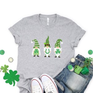 St Patricks Day Gnome Shirt, Shamrock Shirt, Womens St. Pattys Day Gnome Tee, Cute Shamrock T Shirt, Saint Paddys Day Top For Her