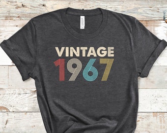 Vintage 1967 Shirt, Distressed Retro Fade, 55th Birthday, 55th Birthday Gift, 55th Birthday Party, 55th Birthday Shirt, 1967 T-Shirt