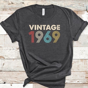 Vintage 1969 Shirt, Distressed Retro Fade, 53rd Birthday, 53rd Birthday Gift, 53rd Birthday Party, 53rd Birthday Shirt, 1969 T-Shirt