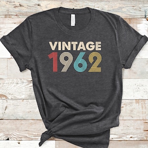 Vintage 1962 Shirt, 60th Birthday Shirt, 60th Birthday Gift, Family Retro Birthday Tee, 1962 Tshirt, Matching Birthday Party Shirts