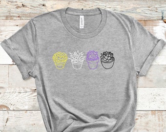 Non-binaire Aquarelle Spirituelle NB Enby Pride Boho Femme T-Shirt