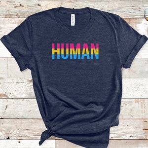 Chemise pansexuelle humaine, t-shirt Human Pan Pride, chemise pan pride, t-shirt LGBT, cadeau pansexuel, t-shirt human pansexual pride