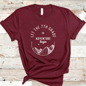 7th Grade Teacher Tshirt, Back To School Shirt, School Trip T Shirt, Gift For Seventh Grade Teacher, Outdoors Adventure Teacher Tee