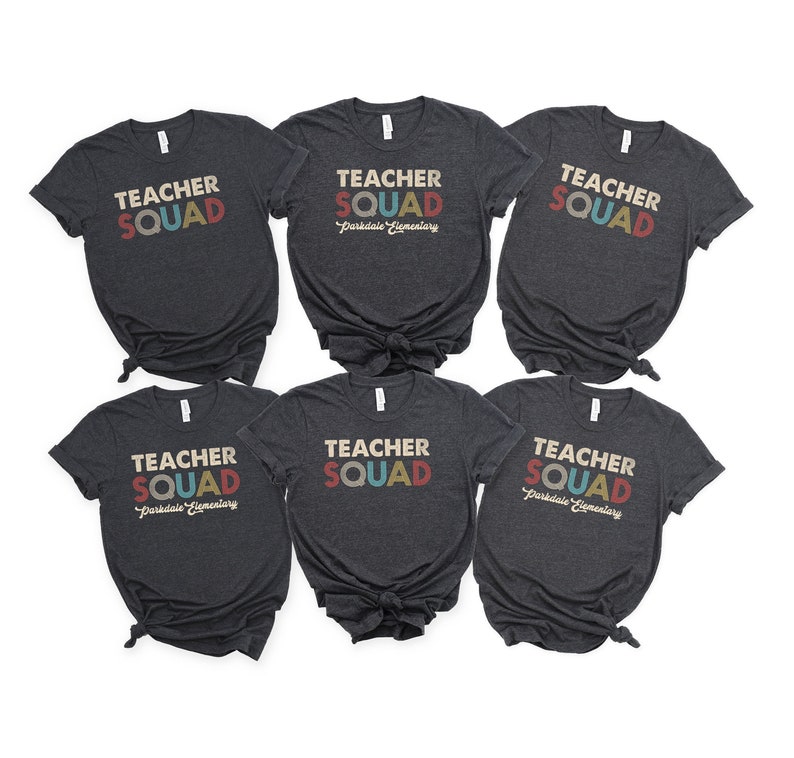Teacher Squad Shirt Custom Shirts Teacher Shirts Retro | Etsy