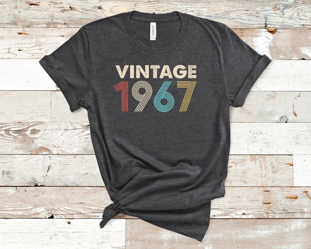 Vintage 1967 Shirt Distressed Retro Fade 55th Birthday 55th - Etsy