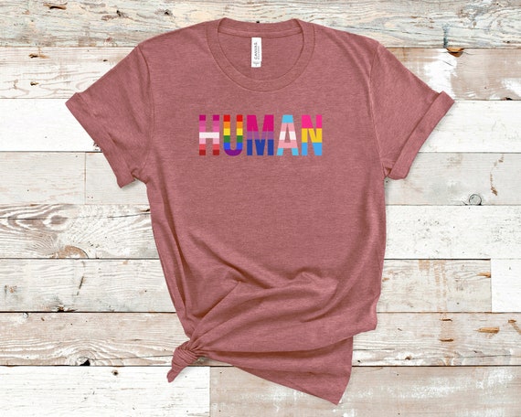 LGBTQ T Shirt, Human LGBTQ Shirt, Gay Pride Human Tee, LGBT T