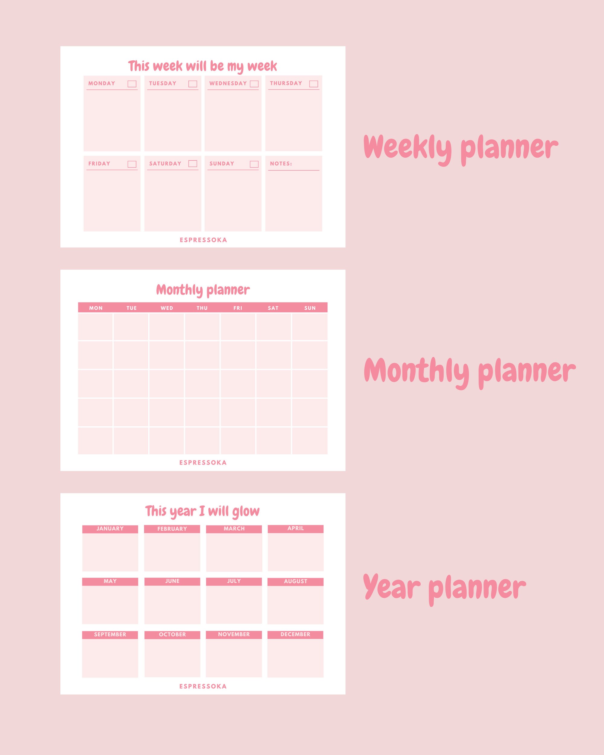 LEVEL UP PLANNER // Study Planner, Weekly, Monthly, Year Planner - Etsy