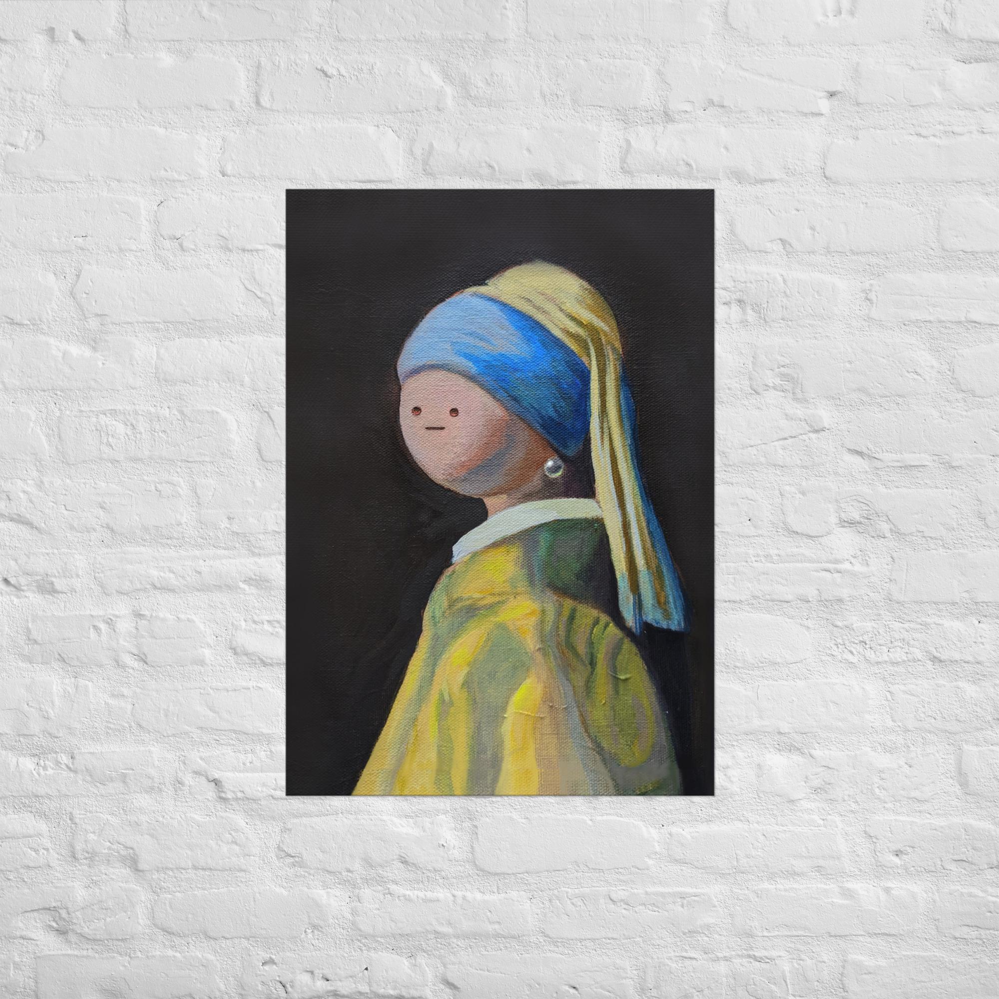 Girl With Pearl Earring Parody Poster – Kawaii Art Print - Etsy
