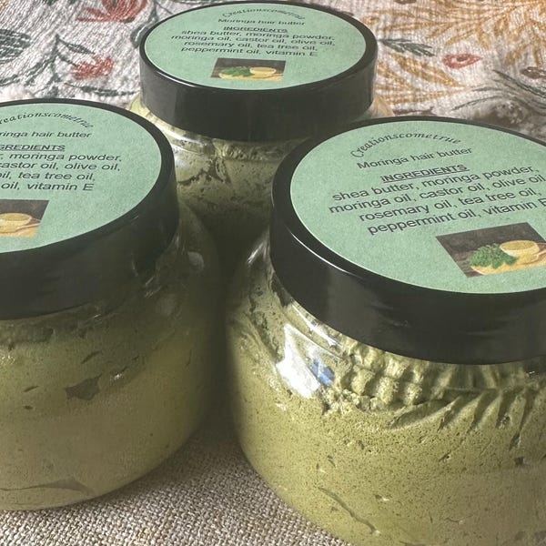 Moringa whipped organic hair  butter