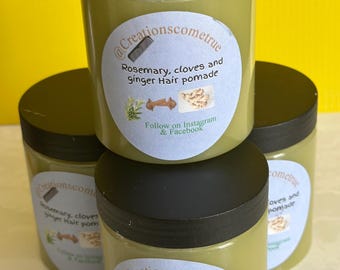 rosemary cloves and ginger  hair pomade