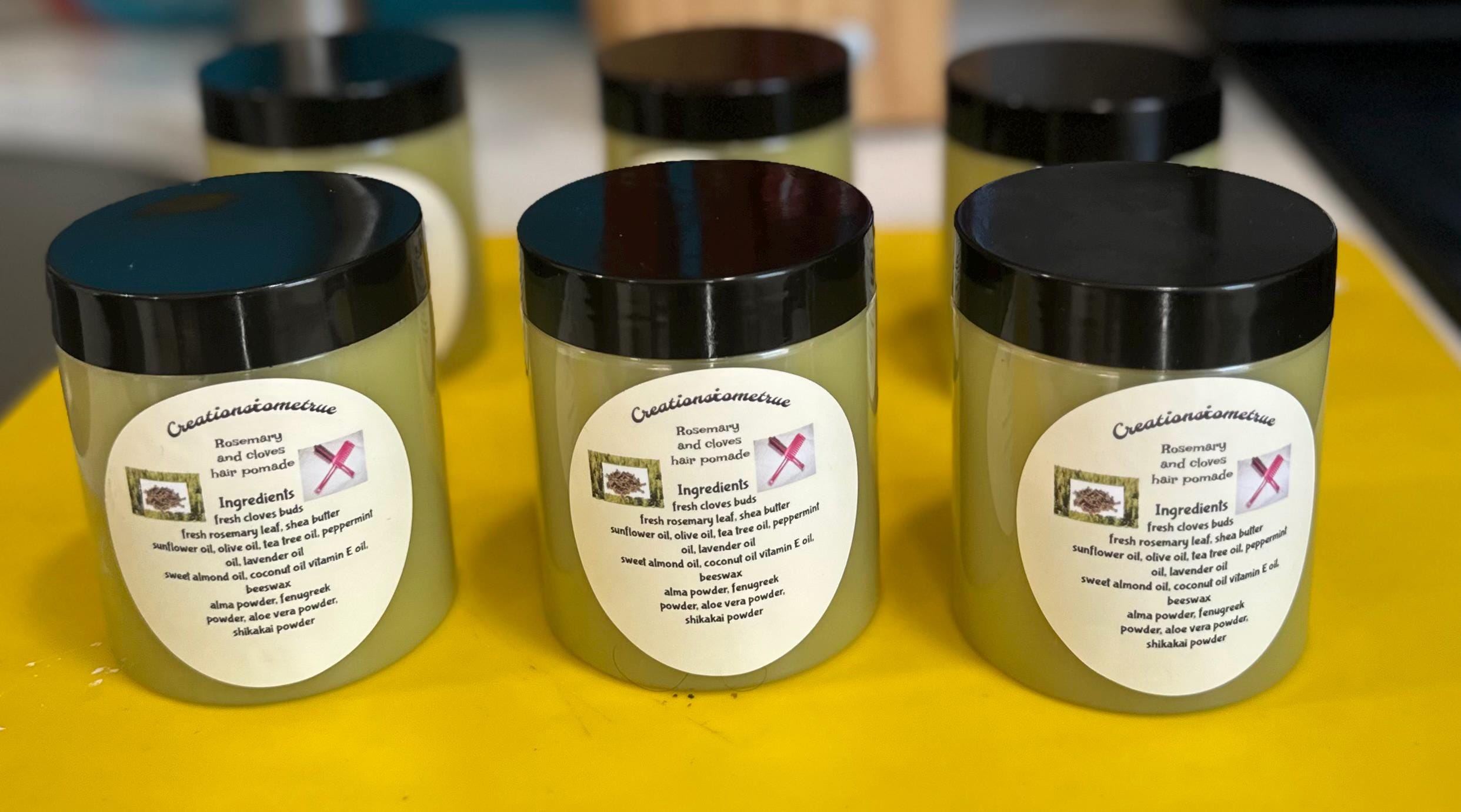Rosemary and cloves all-natural hair pomade