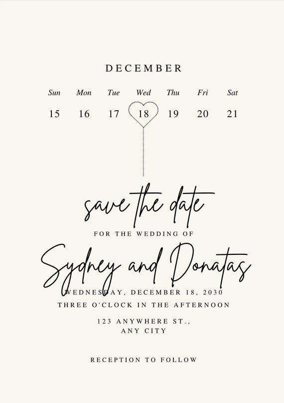 Wedding Save the Dates
