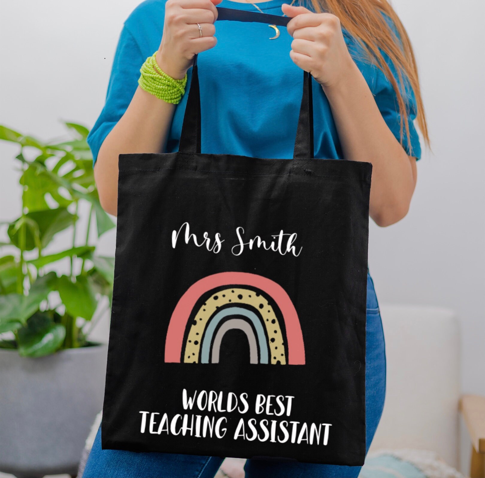 Personalised teaching assistant tote bag Etsy