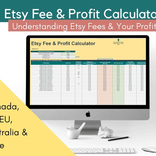 Etsy Fee and Profit Calculator for Excel & Google Sheets Etsy