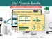 Etsy Sellers Finance Bundle for Excel, Bookkeeping and Etsy Fee & Profit Calculator, Understand Etsy Fees and Track Income and Expenses 