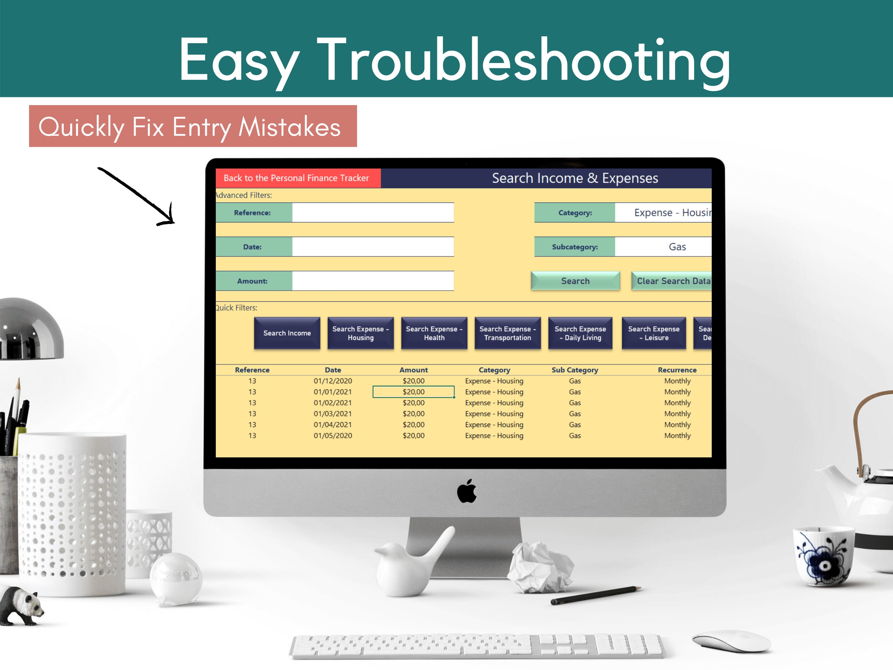 Monthly Budget Tracker and Planner Template for Excel | Etsy