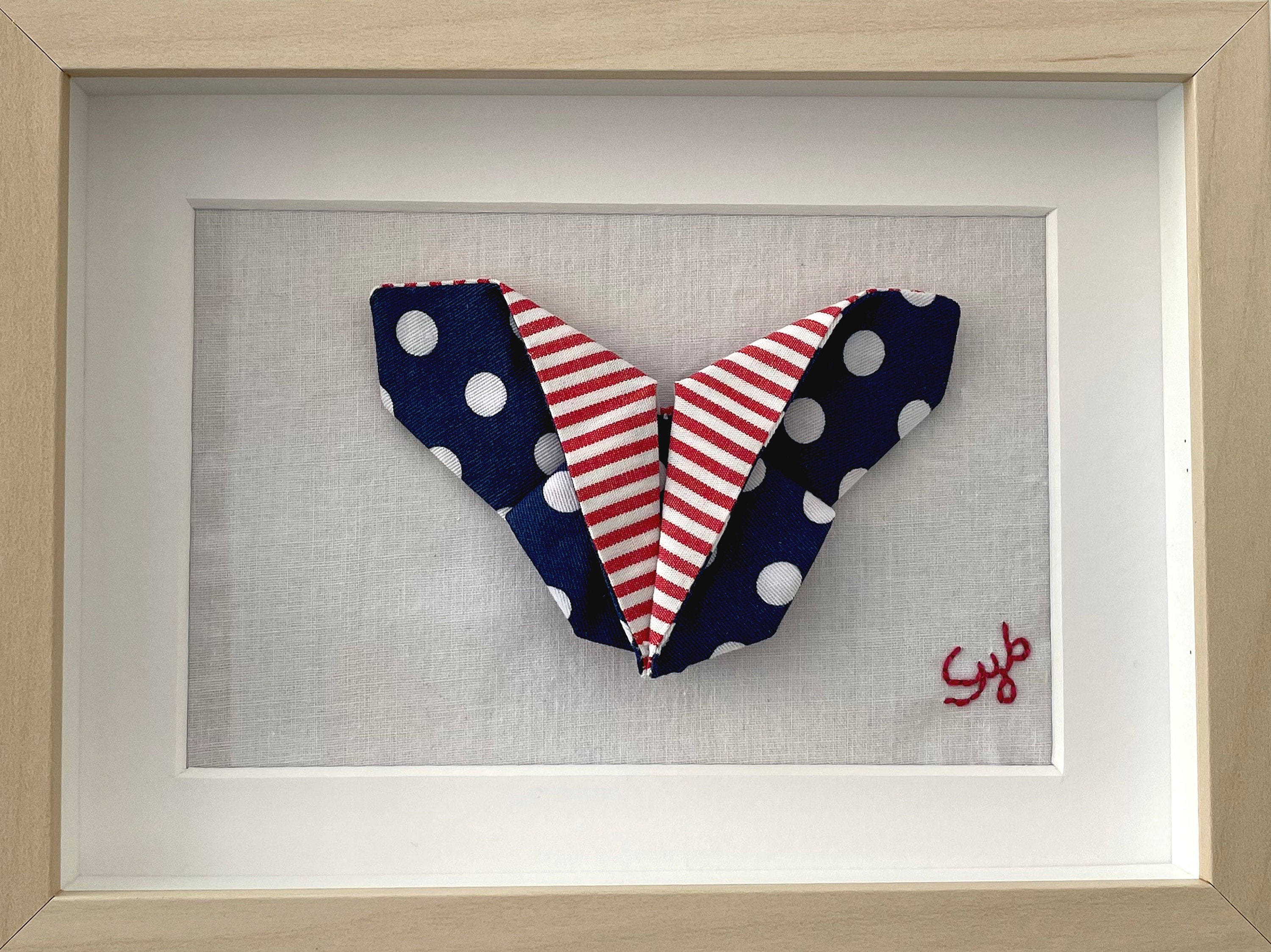 Tableau Textile Papillon Origami