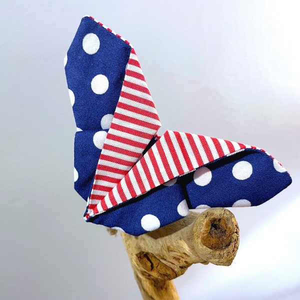 Broche papillon origami en tissu