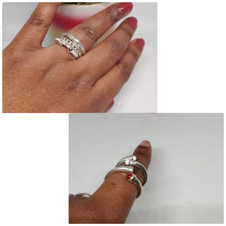 Vangovango or Aloalo rings in solid silver from Madagascar of your choice image 10