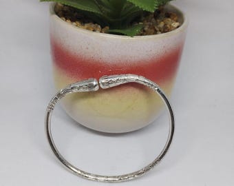 Bracelet Jonc En Argent Massif 950‰ Pour Femme - Modèle Ref3.1 - Bijou Artisanal élégant Et Pur