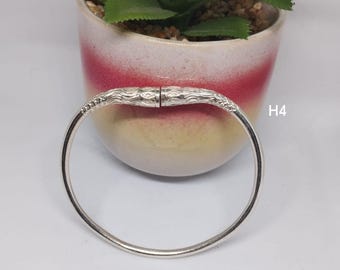 Vangovango Man. solid silver bangle bracelet from madagascar hand cut soavangovango ref4