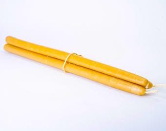 Candele da tavola in cera d'api: 100% cera d'api (25 cm x 2 cm)
