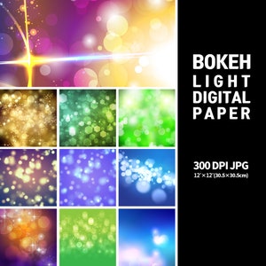 Bokeh light digital paper, glitter, light, Clipart, digital overlays, sparkling ray of light graphic, fireworks, divine light sunburst