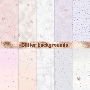 Glitter Digital Paper, glitter textures, gold glitter backgrounds, glitter gold foil and sequins