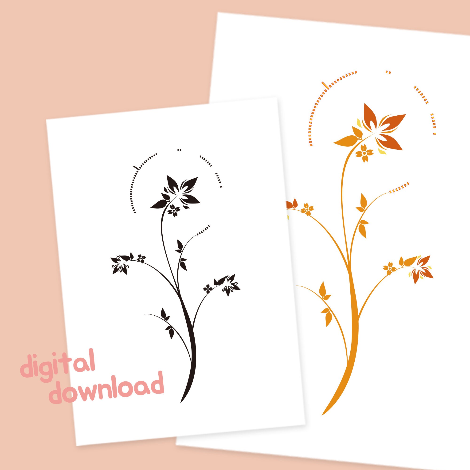 Flower Line Drawing Print Line Post Simple Line Art Flower - Etsy