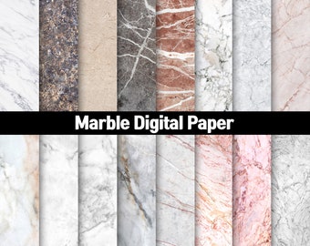 Carta digitale in marmo, Scrapbook, carta in marmo bianco, sfondi in marmo, uso commerciale