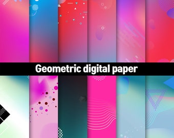 Geometric Digital Paper, polygonal backgrounds, Geometric Backgrounds, Geometric Textures