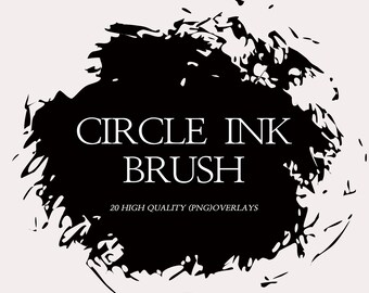 Grunge png, ink splatter clipart, brush strokes, digital download