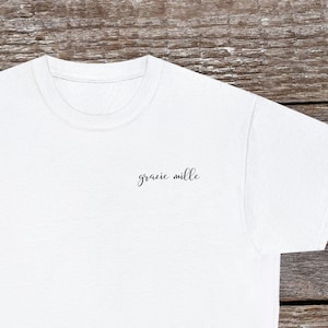 Grazie Mille / Thank You Very Much Tshirt - Italienische Sprüche und Phrasen T-Shirt - Unisex Heavy Cotton Tee