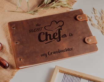 Custom Leather Recipe Book, Unique Keepsake to Save Family Recipes, Best Gift for Chef Mothers, Recipe Book For Who Love Cooking and Baking