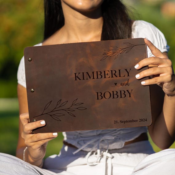 Personalized Leather Journal with Olive Branch Design, Handmade Family Memory Book, Perfect Gift for Special Occasions, Anniversary Gifts