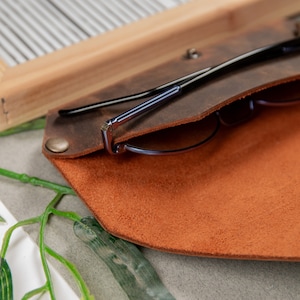 Leather Case For Glasses Black Crazy Horse - Buy At A Bargain Price In - Foto 3