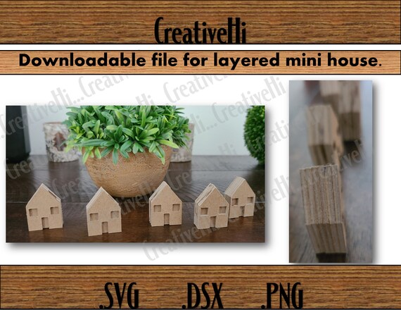 Download Mini House Svg Tiny House Svg Dxf File Laser Cutter File Etsy