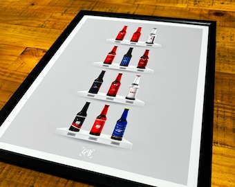 Nottingham Forest Classic Bottle Print | Nottingham Forest Gifts