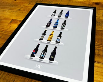 Impresión clásica de botella de Newcastle / Regalos de Newcastle Utd