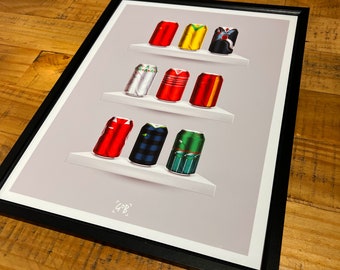 Kit clásico de la selección nacional de fútbol de Gales para imprimir en lata / Eurocopa 2020