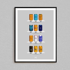 Wolfpack Brauerei Co - Classic Dosendruck | Retro Fußball-inspirierte Bierdosen Wandkunst | Geschenk für Fußball-Fans